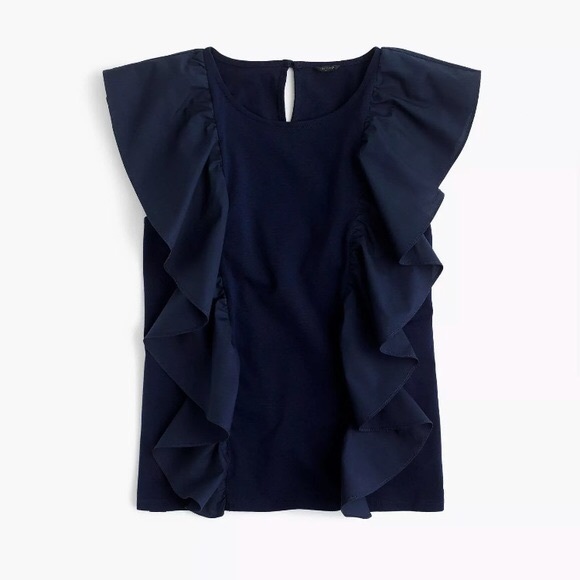 JCrew Ruffle Top - Picture 1 of 4